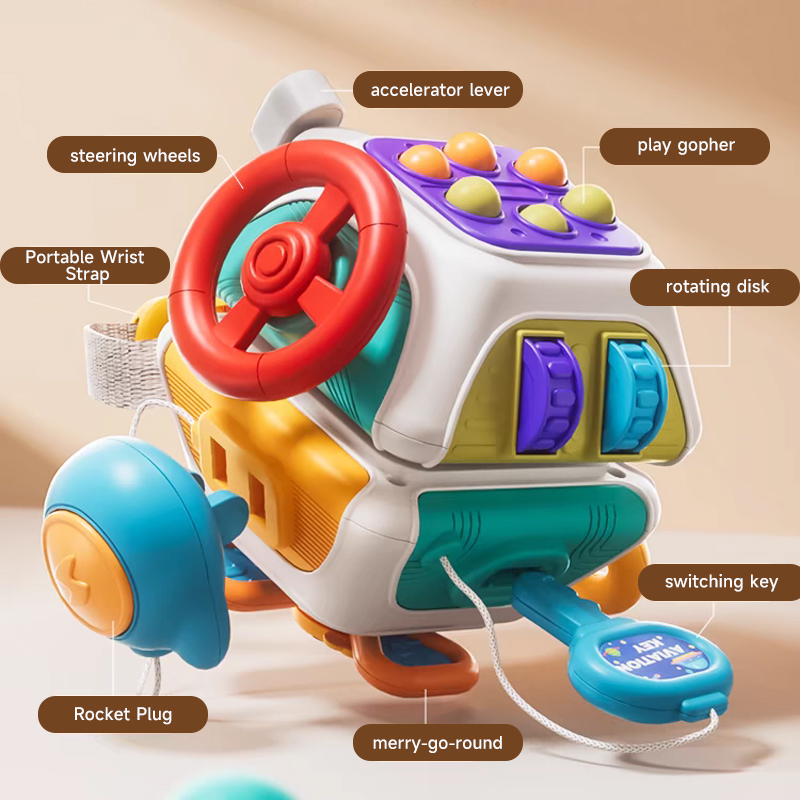 Travel Accessories Baby - Giocattoli sensoriali Montessori Baby Busy Cube