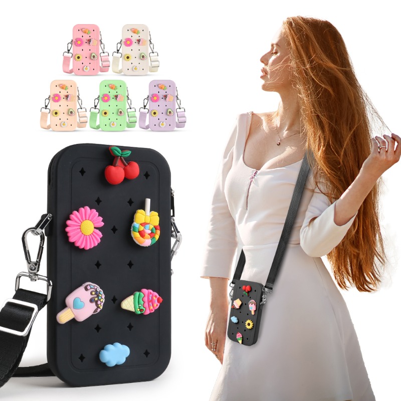 Travel Accessories Organizer Bag - Borsa a Tracolla Multifunzione in Silicone,