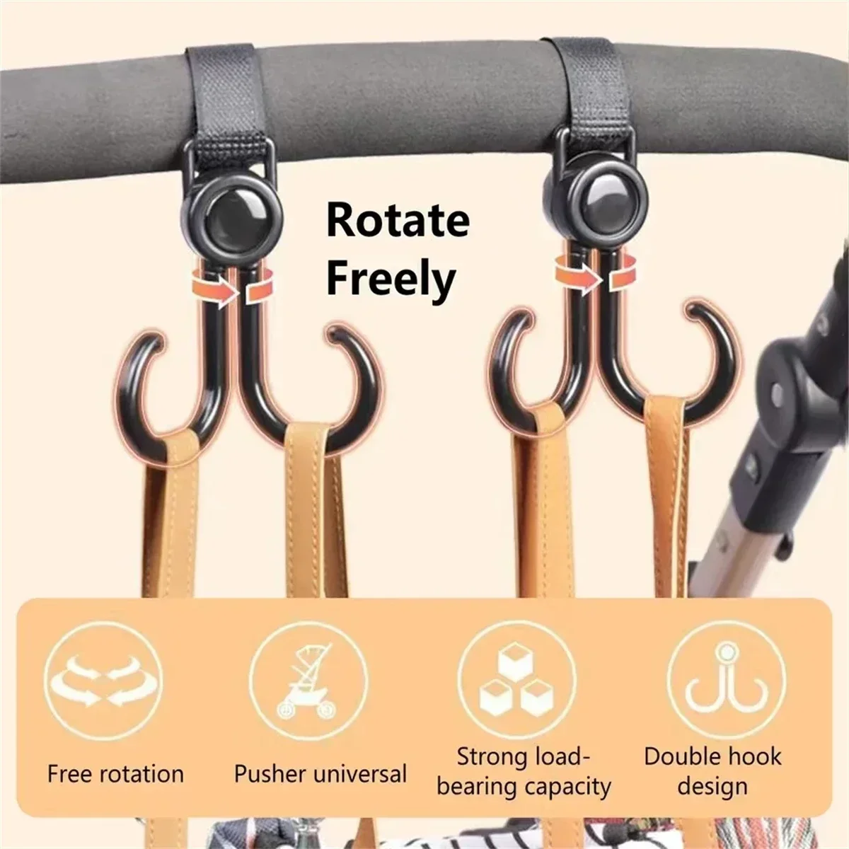Doppi ganci girevoli Passeggin - Travel Accessories Baby recensione e prezzo